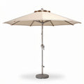 Garden patio umbrella with steel pole and beige fabric canopy 300 x 300 x 250cm