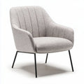 Fabric upholstered accent chair with metal legs 80 x 75 x 85cm grey
