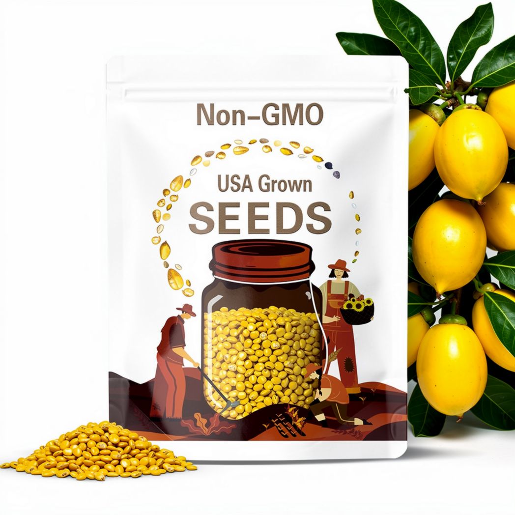 25 Yellow Passion Fruit Seeds – Passiflora Edulis Flavicarpa – Organic Tropical Fruit Vine Seeds for Sweet-Tart Edible Fruits, Easy Grow