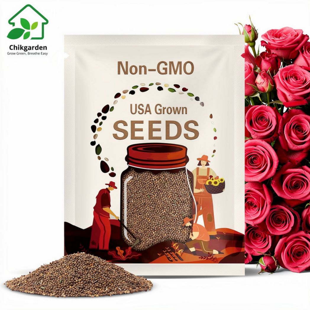 1500 Rose Peony Poppy Seeds: Rare Double Bloom, Organic Non-GMO