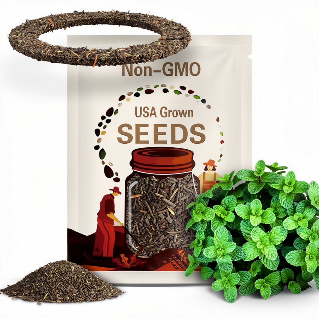 Peppermint Seeds - Heirloom Seeds, Medicinal Herb Seeds, Culinary Herb Seeds, Open Pollinated, Non-GMO