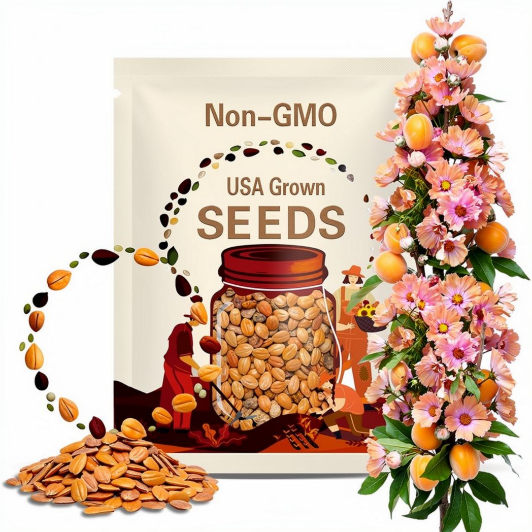 25 Apricot Cosmos Flower Seeds